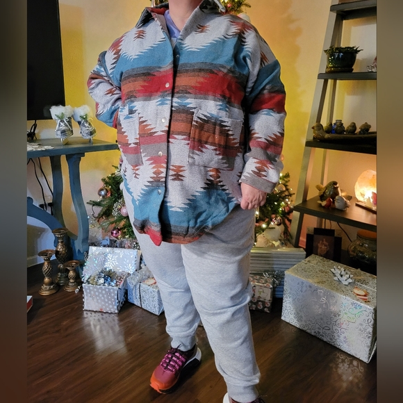 🔸️sale🔸️PS Lily Aztec Printed Shacket - Picture 6 of 7